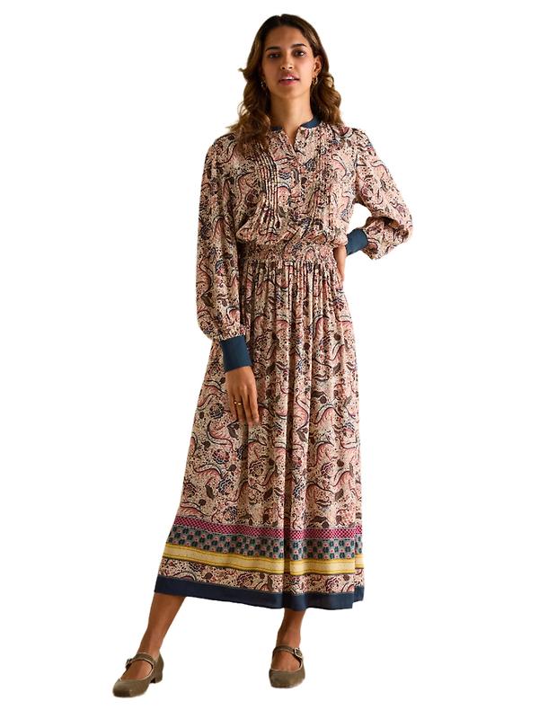 Joules Women's Rosa Maxi Shirt Dress - Paisley Multi Product Image