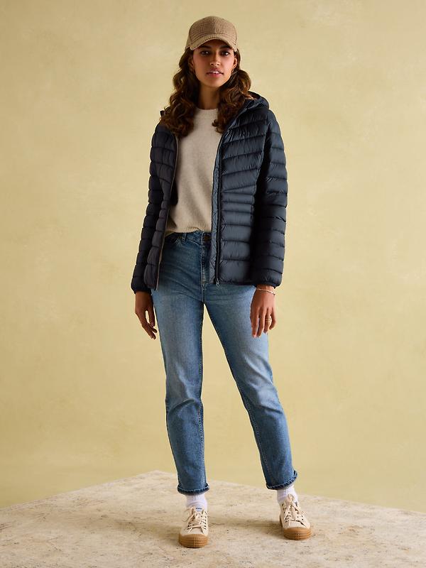 Joules Women's Kenley Showerproof Padded Coat - Navy Image 9