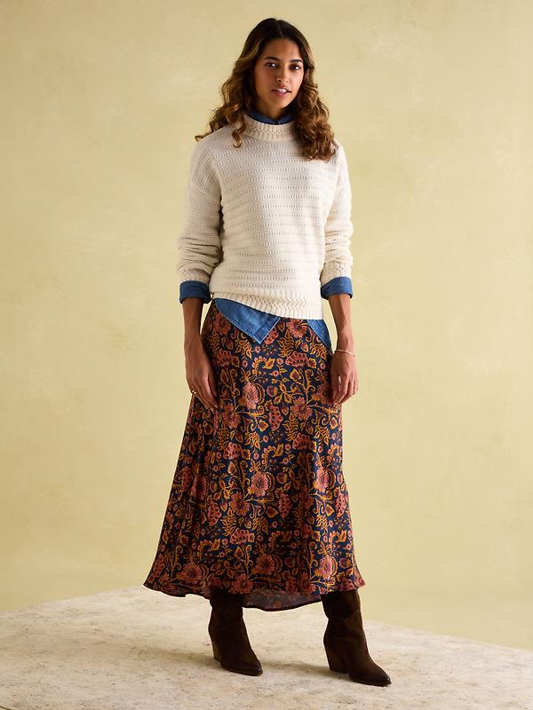 Joules Women's Bernie Crew Neck Textured Jumper - Cream Image 5