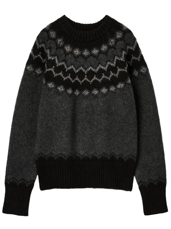 Joules Women's Victoria Fair Isle Jumper - Charcoal Grey Product Image