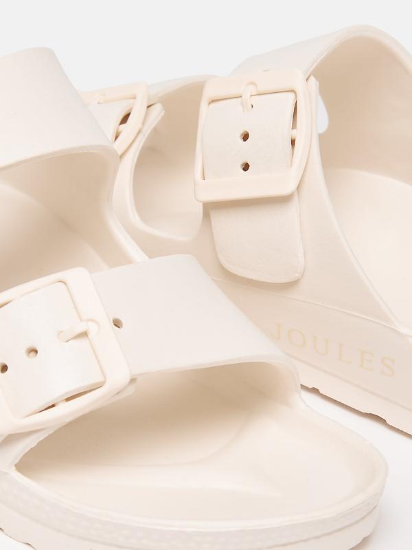 Joules Women's Sunseeker Rubber Sliders - White Image 4