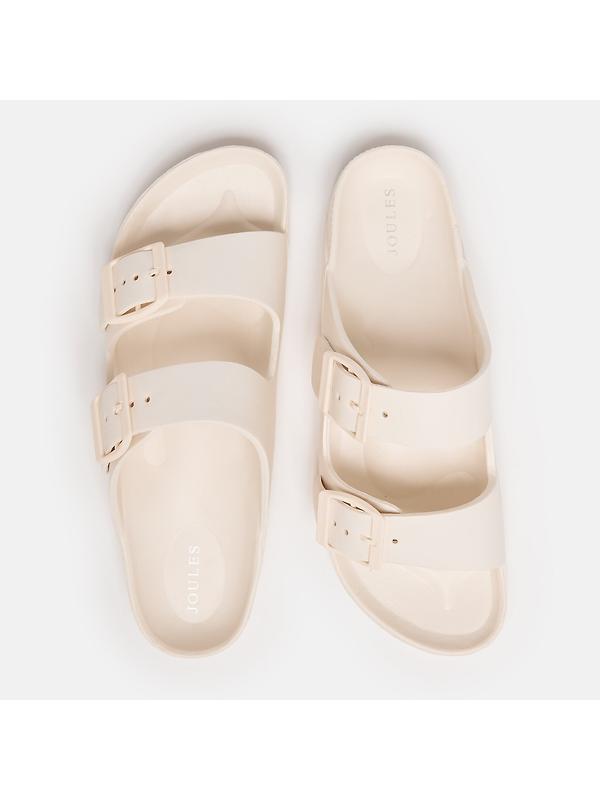 Joules Women's Sunseeker Rubber Sliders - White Image 3