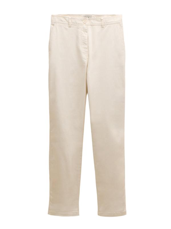 Joules Women's Slim Fit Chino Trousers - Cream Product Image