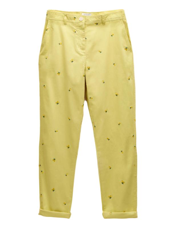 Product image of Joules Women's Embroidered Chinos - Lemons