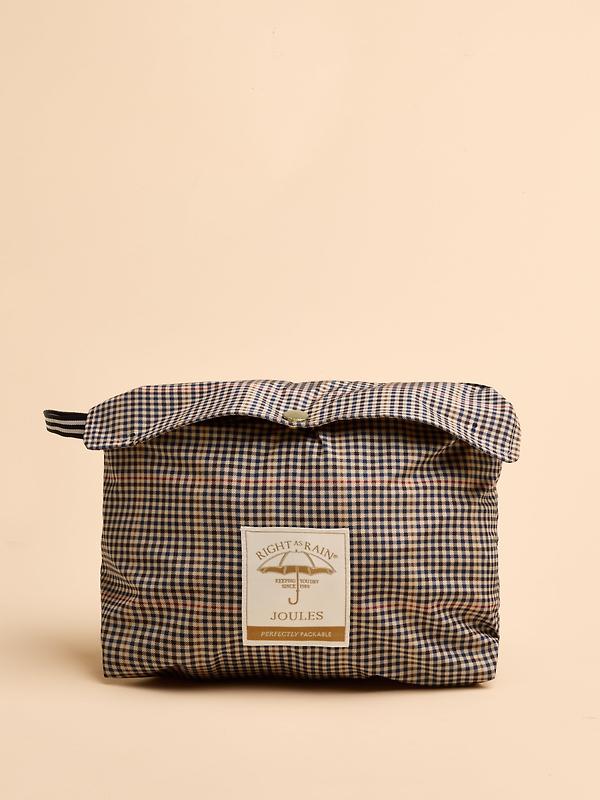 Joules Women's Holkham Waterproof Packable Hooded Raincoat - Henson Check Image 12