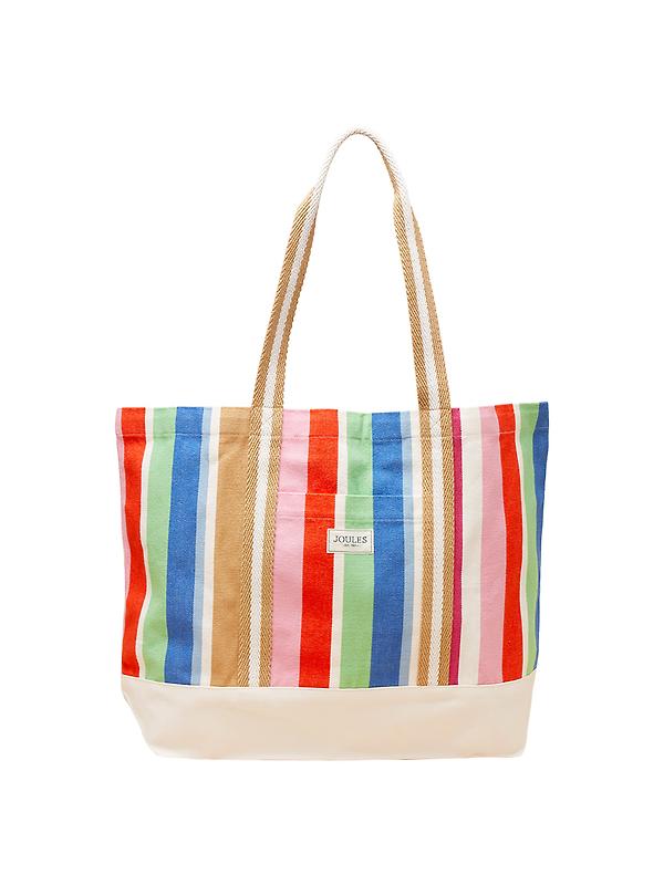 Joules Women's Promenade Canvas Tote Bag - Multi Stripe Image 1