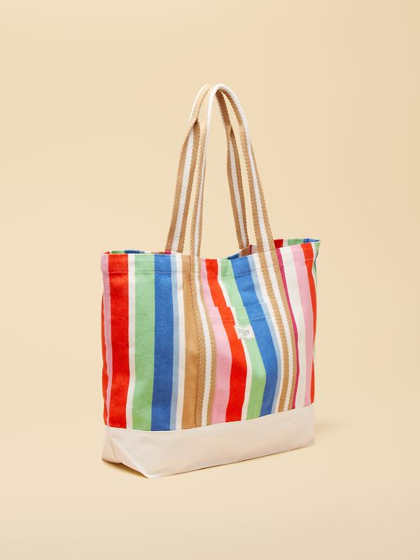 Joules Women's Promenade Canvas Tote Bag - Multi Stripe Image 5