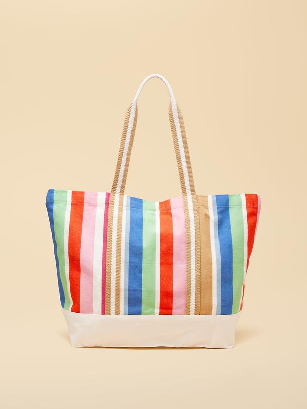 Joules Women's Promenade Canvas Tote Bag - Multi Stripe Image 6