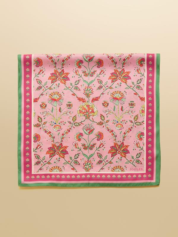 Joules Women's Windsor Silk Scarf - Pink Image 7
