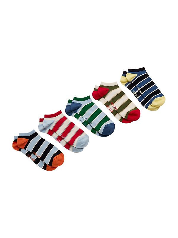 Joules Men's Rilla 5 Pack Trainer Socks - Multi Bright Image 1