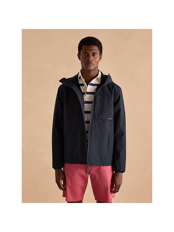 Joules Men's Ayston Lightweight Waterproof Coat - Navy Blue Image 5