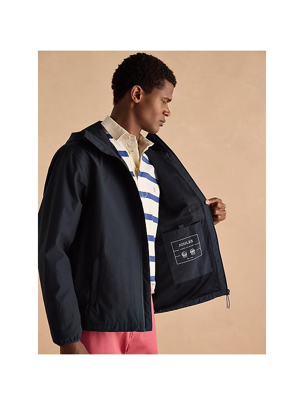 Joules Men's Ayston Lightweight Waterproof Coat - Navy Blue Image 6