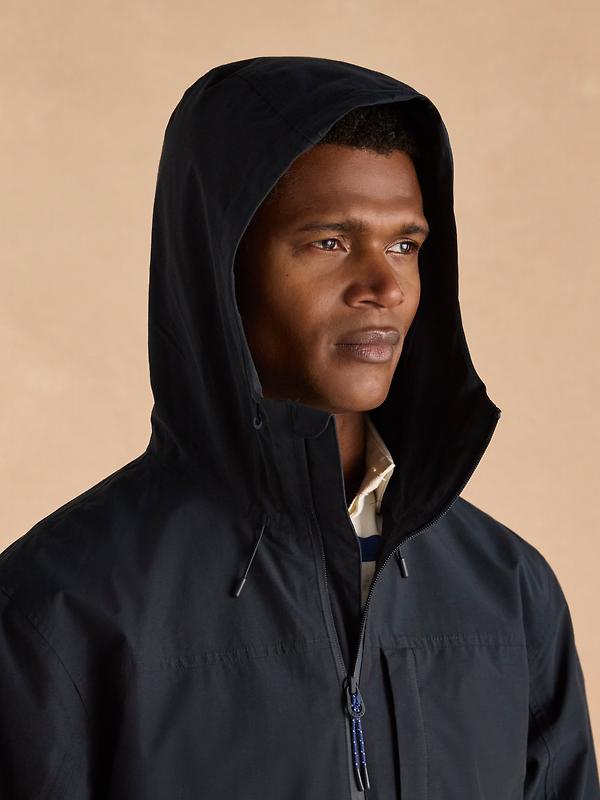 Joules Men's Ayston Lightweight Waterproof Coat - Navy Blue Image 7