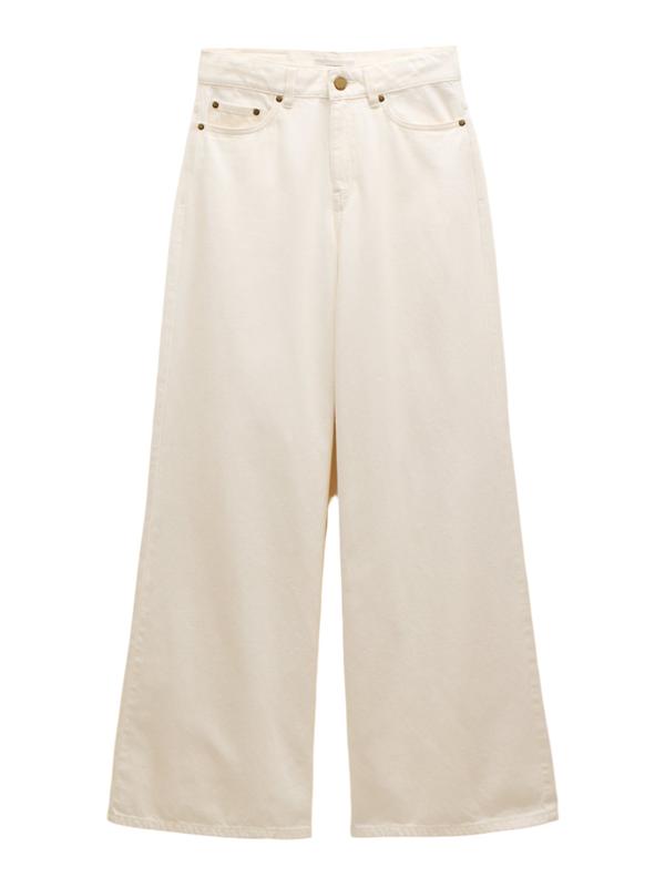Joules Women's Palazzo Jeans - Ecru Product Image