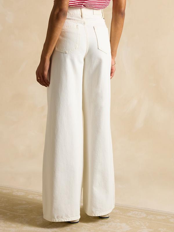 Joules Women's Palazzo Jeans - Ecru Image 3