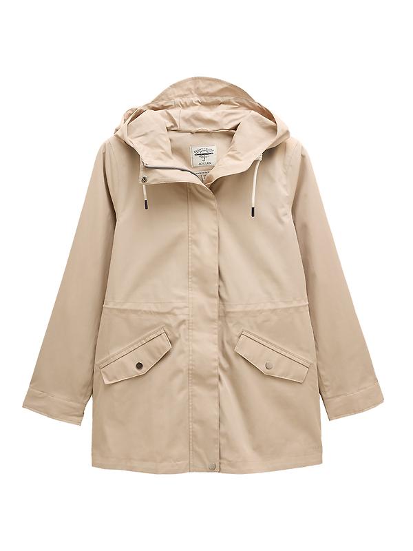 Joules Women's Portwell Waterproof Raincoat - Neutral Image 1