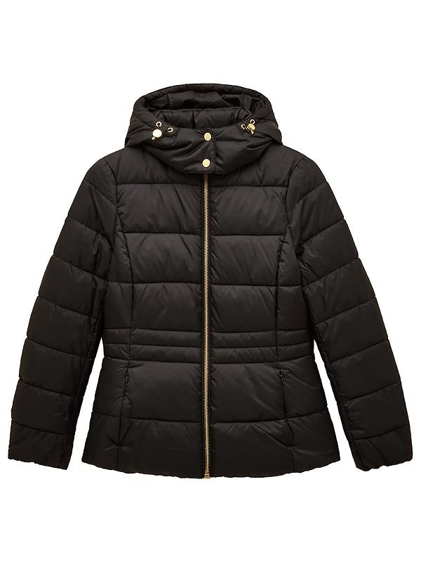 Joules Women's Hadlow Short Showerproof Padded Coat - Black Image 1