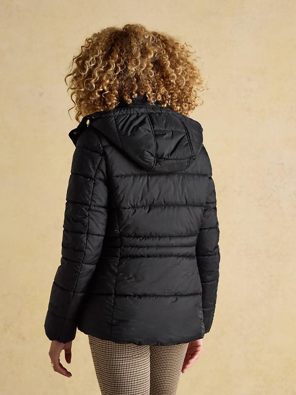 Joules Women's Hadlow Short Showerproof Padded Coat - Black Image 3