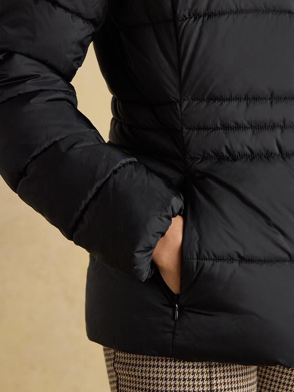 Joules Women's Hadlow Short Showerproof Padded Coat - Black Image 5