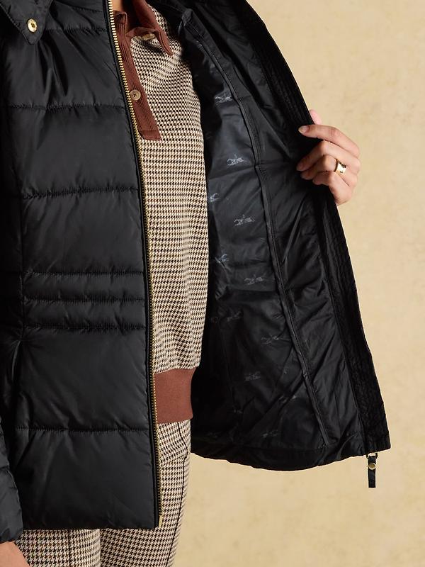 Joules Women's Hadlow Short Showerproof Padded Coat - Black Image 8