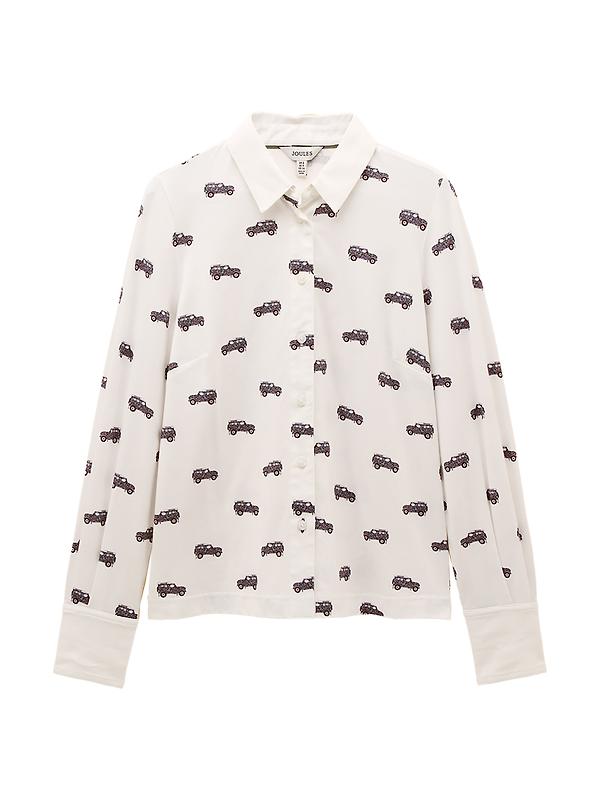 Joules Women's Eleanor Tomlinson Jersey Shirt - Cream 4X4 Image 1