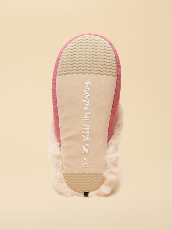 Joules Women's Slippet Luxe Embroidered Slippers - Pink/Cream 4x4 Image 6