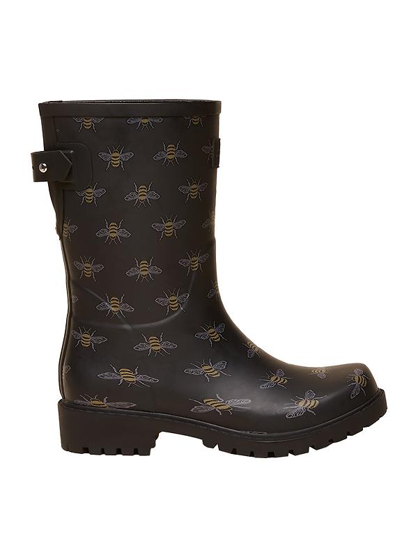 Joules Women's Wistow Adjustable Wellies - Black Bee Image 1