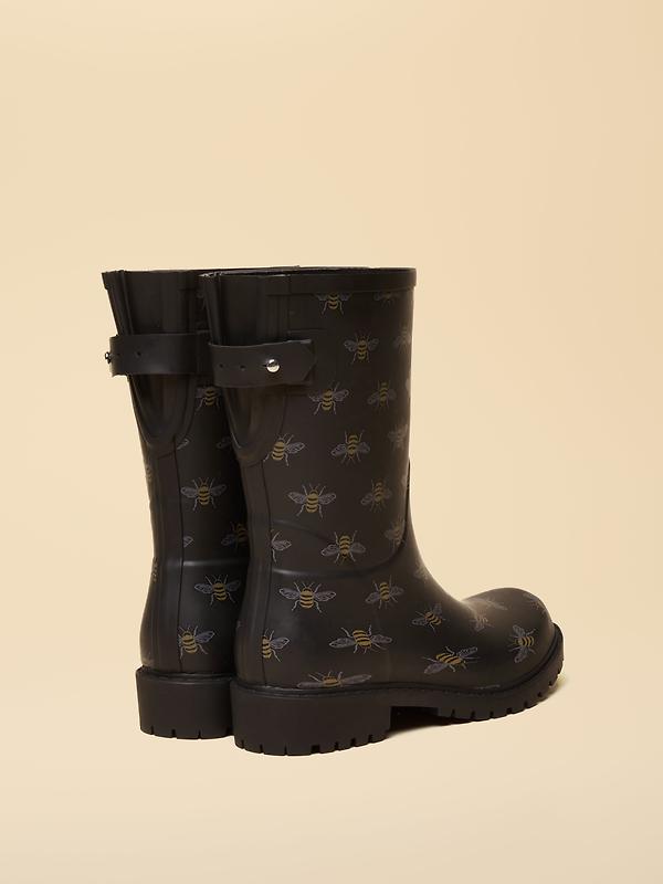 Joules Women's Wistow Adjustable Wellies - Black Bee Image 3