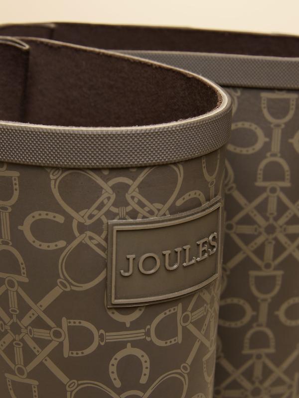 Joules Women's Adjustable Tall Printed Wellies - Brown Image 5