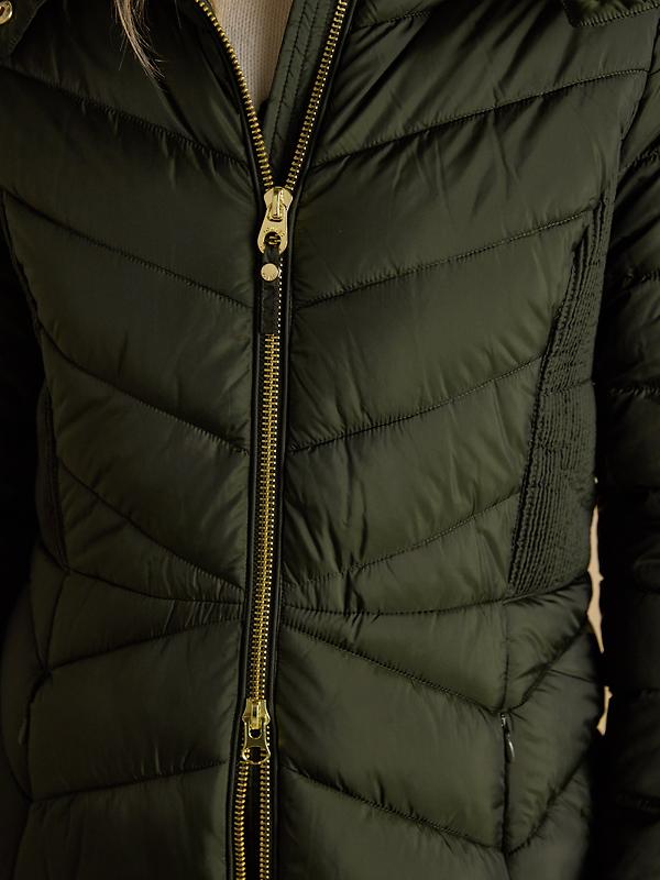 Joules Women's Pembury Showerproof Longline Hooded Coat - Khaki Green Image 7