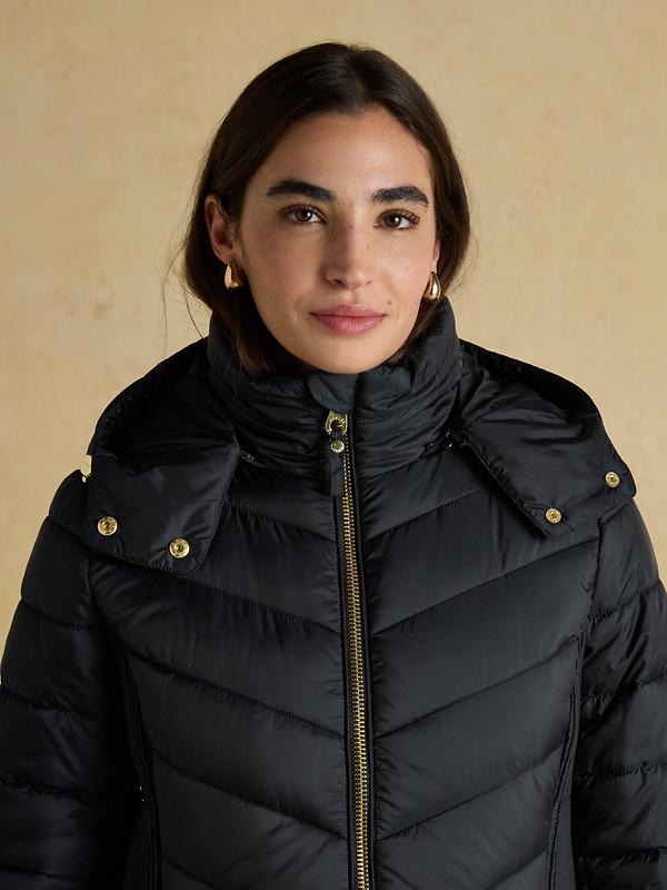 Joules Women's Pembury Showerproof Longline Hooded Coat - Navy Image 7