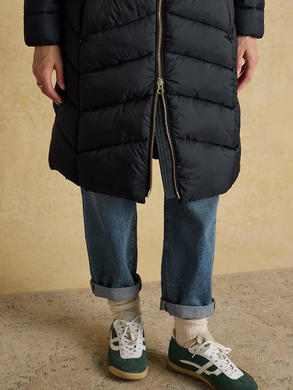 Joules Women's Pembury Showerproof Longline Hooded Coat - Navy Image 9