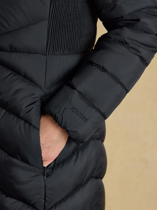 Joules Women's Pembury Showerproof Longline Hooded Coat - Navy Image 10