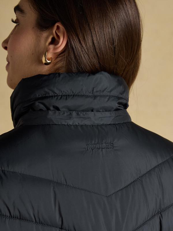 Joules Women's Pembury Showerproof Longline Hooded Coat - Navy Image 12