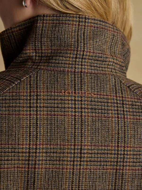 Joules Women's Contemporary Fieldcoat Tweed Jacket - Brown Check Image 12
