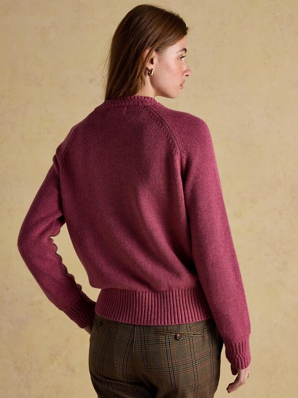 Joules Women's Rutland 4x4 Knitted Intarsia Jumper - Pink Image 3