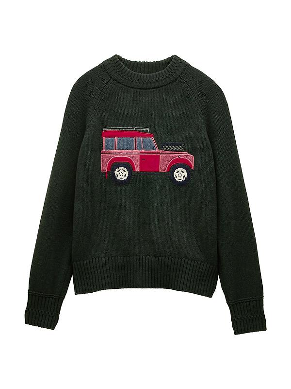 Joules Women's Rutland 4x4 Knitted Intarsia Jumper - Green Image 1