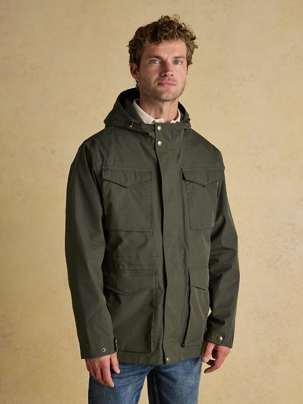 Joules Men's Portman Lightweight Waterproof Coat - Green Image 2