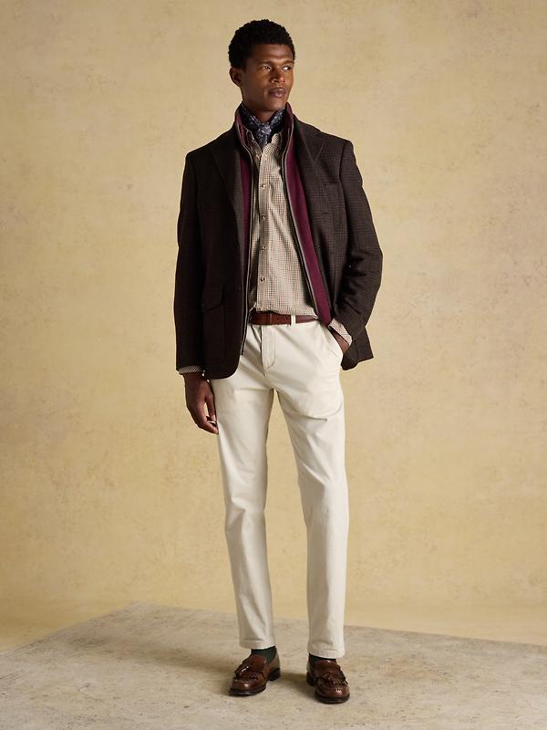 Joules Men's Classic Fit Cotton Poplin Check Shirt - Brown Image 3