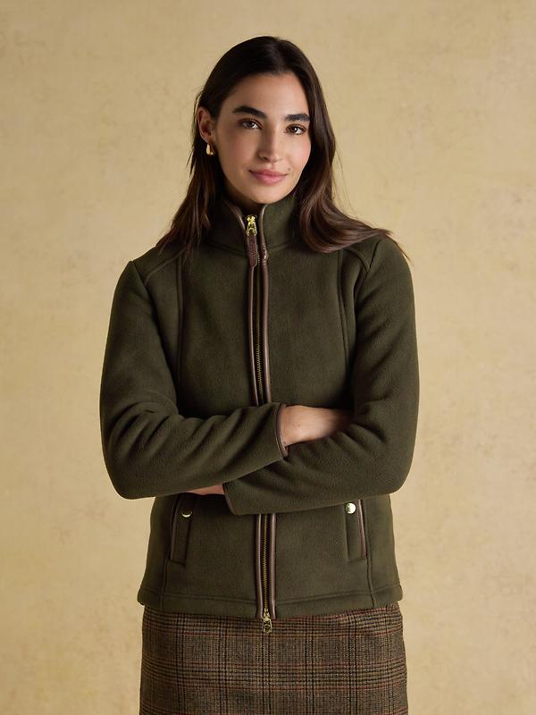 Joules Women's Heritage Full Zip Fleece - Green Image 2