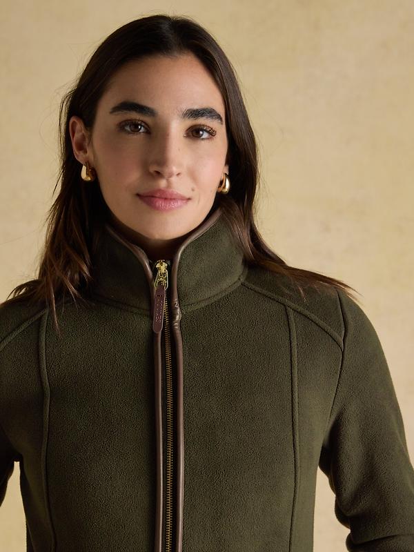 Joules Women's Heritage Full Zip Fleece - Green Image 6