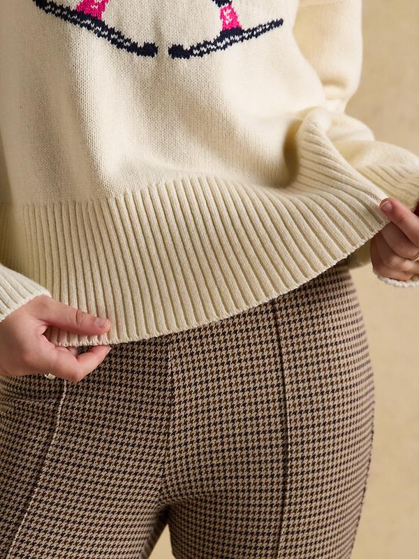 Joules Women's Abigail High Neck Ski Jumper - Cream Image 6