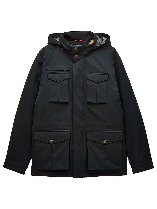 Joules Men's Beckett Waterproof Field Coat With Packable Hood - Navy Image 1