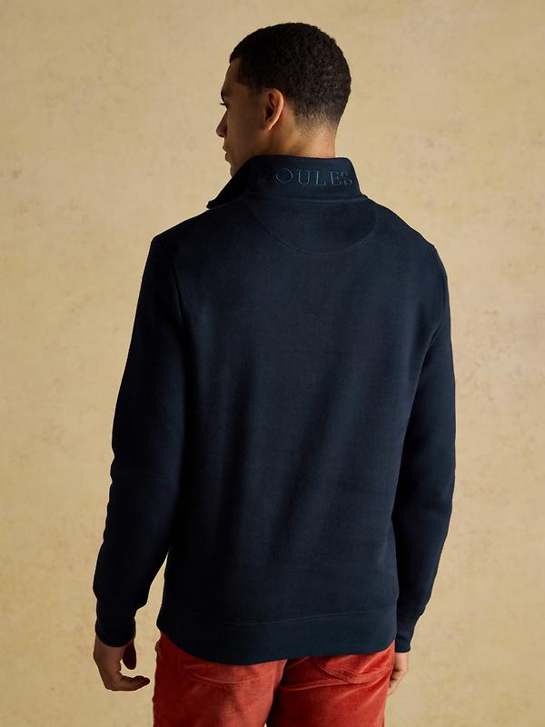 Joules Men's Alistair French Ribbed Knit Quarter Zip Sweatshirt - Navy Image 2