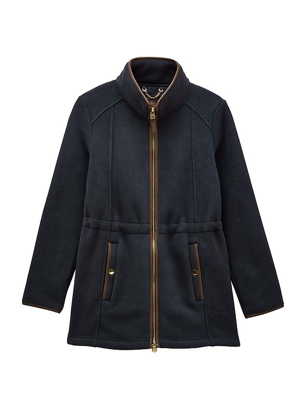 Joules Women's Heritage Longline Zip Through Fleece - Navy Image 1