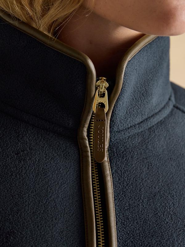 Joules Women's Heritage Longline Zip Through Fleece - Navy Image 7