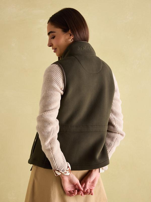 Joules Women's Heritage Fleece Gilet - Khaki Image 3
