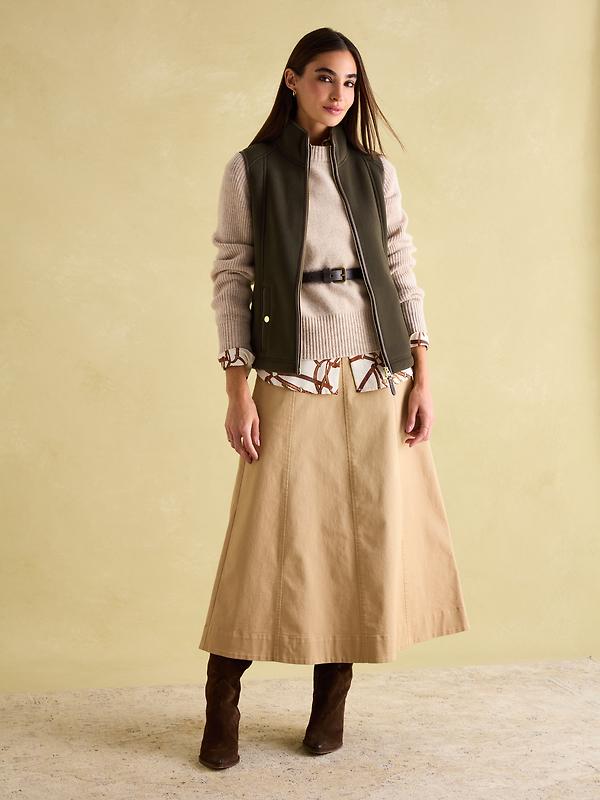 Joules Women's Heritage Fleece Gilet - Khaki Image 4
