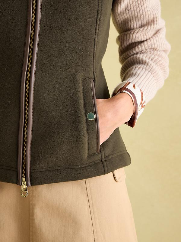 Joules Women's Heritage Fleece Gilet - Khaki Image 5