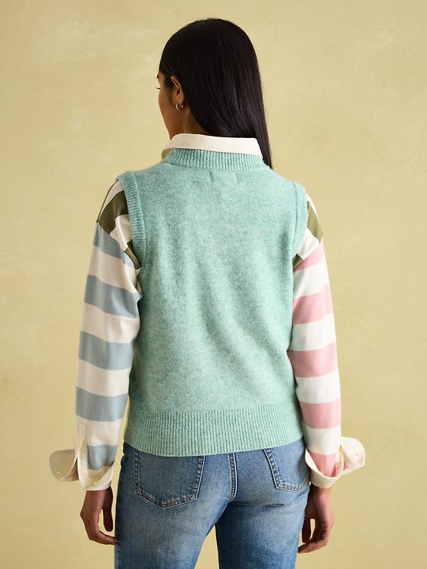 Joules Women's Holly Knitted Vest - Green Image 3